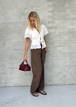 Satsi Embroidery bluse White Neo Noir 